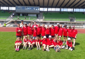 Grundschulmannschaftswettbewerb Leichtathletik der dritten und vierten Klassen in Bamberg